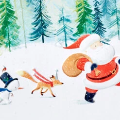 Hallmark Snowy Santa Claus Parade Boxed Christmas Cards, Pack Of 16 -Hallmark Gift Shop Santa Friends in Snow Boxed Christmas Cards Pack 1XPX2751 05