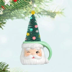Hallmark Jolly Old Elf Ornament -Hallmark Gift Shop Santa Mug With Tree Keepsake Ornament 5QGO2535 02