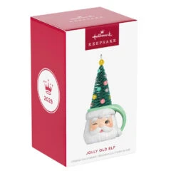 Hallmark Jolly Old Elf Ornament -Hallmark Gift Shop Santa Mug With Tree Keepsake Ornament 5QGO2535 08