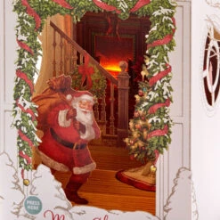 Hallmark Spirit Of Christmas Musical 3D Pop-Up Christmas Card With Light -Hallmark Gift Shop Santa Shadow Box 3D PopUp Music Light Christmas Card 1099XOD4034 06