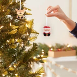 Better Together Santa And Reindeer Magnetic Shatterproof Hallmark Ornaments, Set Of 2 -Hallmark Gift Shop Santa and Reindeer Magnetic Christmas Ornaments 1HAJ2161 05