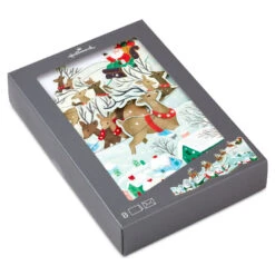 Hallmark Santa's Sleigh And Reindeer Boxed Christmas Cards, Pack Of 8