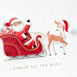 Hallmark Santa Claus Sleigh Boxed Christmas Cards, Pack Of 12 -Hallmark Gift Shop Santa and Sleigh Signature Boxed Christmas Cards 1XSJ1040 05