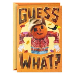 Hallmark Pumpkin Butt Scarecrow Funny Musical Pop-Up Halloween Card