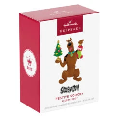 Hallmark Scooby-Doo™ Festive Scooby Ornament -Hallmark Gift Shop ScoobyDoo Holding Tree Stocking Keepsake Ornament 5QXI8325 08