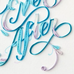 Hallmark Happily Ever After Quilled Paper Handmade Wedding Card -Hallmark Gift Shop Script Letters Quilled Paper Handmade Wedding Card 1299LAD9615 04