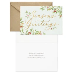Hallmark A Holiday Filled With Traditions Boxed Christmas Cards, Pack Of 16 -Hallmark Gift Shop Seasons Greetings Greenery Boxed Christmas Cards 1XPX2565 03