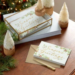 Hallmark A Holiday Filled With Traditions Boxed Christmas Cards, Pack Of 16 -Hallmark Gift Shop Seasons Greetings Greenery Boxed Christmas Cards 1XPX2565 08