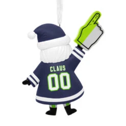 NFL Seattle Seahawks Santa Fan Hallmark Ornament -Hallmark Gift Shop Seattle Seahawks Santa Fan Christmas Ornament 1OSL2600 07