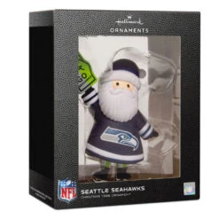 NFL Seattle Seahawks Santa Fan Hallmark Ornament -Hallmark Gift Shop Seattle Seahawks Santa Fan Christmas Ornament 1OSL2600 08