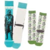 Hallmark Star Wars: The Mandalorian™ And Grogu™ Adult And Child Novelty Crew Socks, Set Of 2 -Hallmark Gift Shop Set of 2 Star Wars Mandalorian Outlaw and Kid Socks 1SHP2154 01