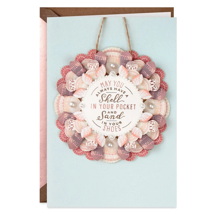 Hallmark A Shell In Your Pocket Birthday Card With Detachable Wreath 3 Hallmark A Shell In Your Pocket Birthday Card With Detachable Wreath