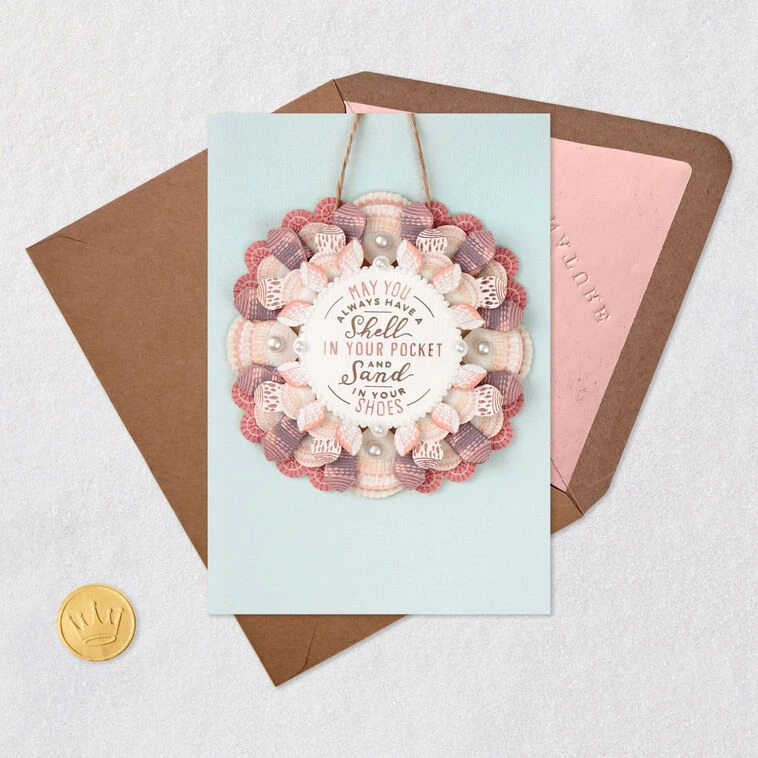 Hallmark A Shell In Your Pocket Birthday Card With Detachable Wreath 8 Hallmark A Shell In Your Pocket Birthday Card With Detachable Wreath - Image 6