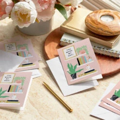 Hallmark Plants On Shelves Blank Thank You Notes, Pack Of 10 -Hallmark Gift Shop Shelves With Plants Blank Thank You Note Cards Pack 3THK2575 06