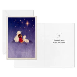 Hallmark Shepherd And Lambs Boxed Christmas Cards, Pack Of 40 -Hallmark Gift Shop Shepherd and Lambs Boxed Christmas Cards 1XPX1413 03