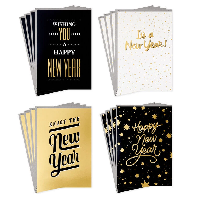 Hallmark Shining Celebration Boxed New Year's Cards Assortment, Pack Of 16 4 Hallmark Shining Celebration Boxed New Year's Cards Assortment, Pack Of 16 - Image 2