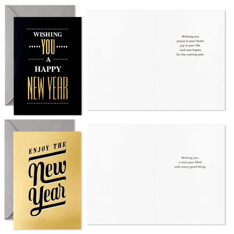 Hallmark Shining Celebration Boxed New Year's Cards Assortment, Pack Of 16 5 Hallmark Shining Celebration Boxed New Year's Cards Assortment, Pack Of 16 - Image 3