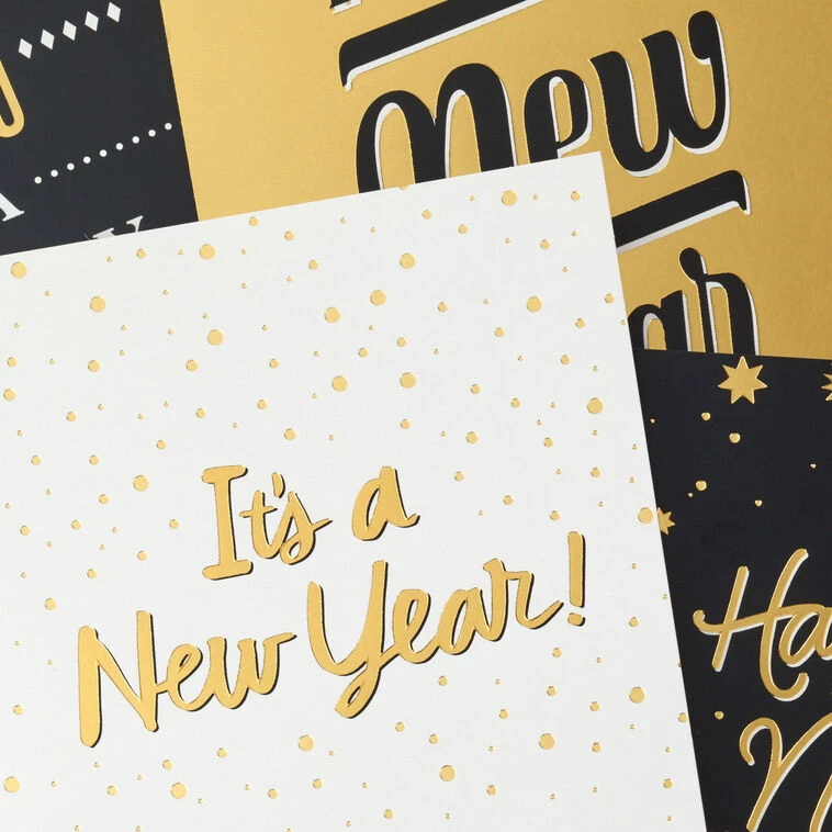 Hallmark Shining Celebration Boxed New Year's Cards Assortment, Pack Of 16 7 Hallmark Shining Celebration Boxed New Year's Cards Assortment, Pack Of 16 - Image 5