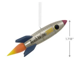 Signature Rocket Ship Hallmark Ornament -Hallmark Gift Shop Signature Rocket Ship Christmas Ornament 1HDL2176 03