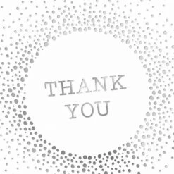 Hallmark Silver Sparkle Blank Thank You Notes, Pack Of 10 -Hallmark Gift Shop Silver Dots Burst Blank Thank You Note Cards Pack 3THK2172 04