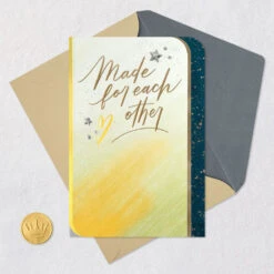 Hallmark Made For Each Other Anniversary Card For Couple -Hallmark Gift Shop Silver Star and Gold Heart Anniversary Card 699AVY3449 06