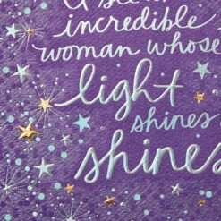 Hallmark An Incredible Woman Birthday Card For Sister -Hallmark Gift Shop Silver and Gold Stars Birthday Card for Sister 659FBD3746 04