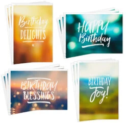 Hallmark Simple Elegance Boxed Religious Birthday Cards Assortment, Pack Of 12