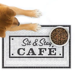 Genuine Fred Howligans Sit And Stay Café Pet Placemat -Hallmark Gift Shop Sit and Stay Caf Mosaic Pet Placemat 5267043 03