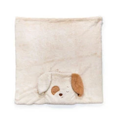 Bunnies By The Bay Skipit Puppy Tuck Me In Blanket, 28" -Hallmark Gift Shop Skipit Puppy Beige Tuck Me In Blanket 101073 03