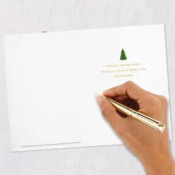 Hallmark Oh What Fun Christmas Card With Laser-Cut Ornament -Hallmark Gift Shop Skyline Christmas Tree Christmas Card With Ornament 999IXC7072 07