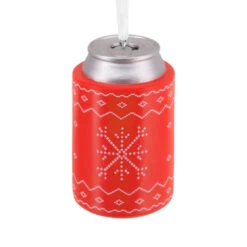 Sleigh All Day Can Sleeve Hallmark Ornament -Hallmark Gift Shop Sleigh All Day Red Can Koozie Christmas Ornament 1HGO3630 07
