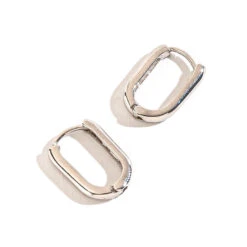Howard's Jewelry Small Link Silver Huggie Hoop Earrings