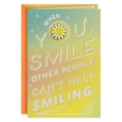 Hallmark You Make The World A Happier Place Birthday Card With Wearable Pin