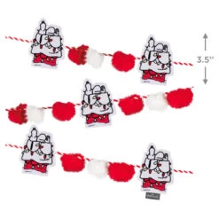 Peanuts® Snoopy Doghouse Fabric Hallmark Garland, 72" -Hallmark Gift Shop Snoopy Doghouse Christmas Garland 3HCM4879 04