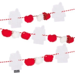 Peanuts® Snoopy Doghouse Fabric Hallmark Garland, 72" -Hallmark Gift Shop Snoopy Doghouse Christmas Garland 3HCM4879 07