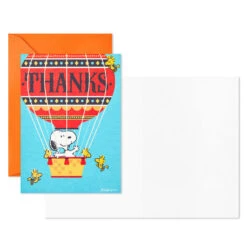 Hallmark Snoopy Hot Air Balloon Boxed Thank-You Notes, Pack Of 12 -Hallmark Gift Shop Snoopy Hot Air Balloon Boxed ThankYou Notes 3THK2526 03