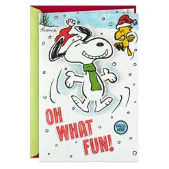 Hallmark Peanuts® Snoopy Snow Angel Musical Christmas Card With Motion