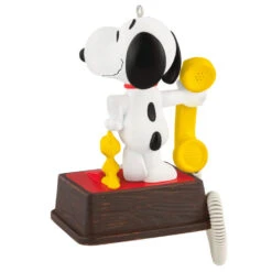 Hallmark Peanuts® 75th Anniversary Hello, Snoopy! Ornament With Sound -Hallmark Gift Shop Snoopy Telephone Keepsake Ornament 5QXI8722 07