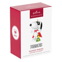 Hallmark Peanuts® Spotlight On Snoopy Masked Marvel Ornament -Hallmark Gift Shop Snoopy Woodstock Superheros Keepsake Ornament 5QXR8725 08