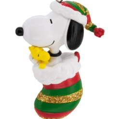 Peanuts® Snoopy And Woodstock In Stocking Hallmark Ornament -Hallmark Gift Shop Snoopy Woodstock in Stocking Christmas Ornament 3HCM4263 06
