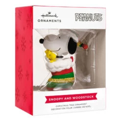 Peanuts® Snoopy And Woodstock In Stocking Hallmark Ornament -Hallmark Gift Shop Snoopy Woodstock in Stocking Christmas Ornament 3HCM4263 08