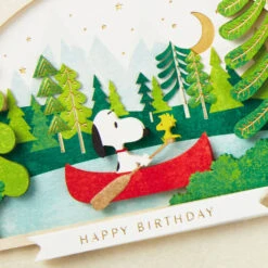 Hallmark Peanuts® Snoopy And Woodstock Happy All Day Through Birthday Card -Hallmark Gift Shop Snoopy and Woodstock Canoe Fathers Day Card 759LAD4705 04