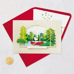 Hallmark Peanuts® Snoopy And Woodstock Happy All Day Through Birthday Card -Hallmark Gift Shop Snoopy and Woodstock Canoe Fathers Day Card 759LAD4705 05