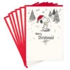 Hallmark Peanuts® Snoopy And Woodstock Hugs Christmas Cards, Pack Of 6 -Hallmark Gift Shop Snoopy and Woodstock Christmas Cards Pack 5XXH8001 01