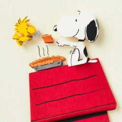 Hallmark Peanuts® Snoopy And Woodstock Thankful For You Thanksgiving Card -Hallmark Gift Shop Snoopy and Woodstock Eating Pie Thanksgiving Card 699IET8705 04
