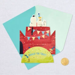 Hallmark Peanuts® Snoopy And Woodstock Hooray 3D Pop-Up Card -Hallmark Gift Shop Snoopy and Woodstock Hooray 3D PopUp Card 699WDR1310 05