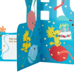 Hallmark Jumbo Peanuts® Snoopy And Woodstock Fun And Good Times 3D Pop-Up Birthday Card -Hallmark Gift Shop Snoopy and Woodstock Jumbo 3D PopUp Birthday Card 1499WDR1266 06