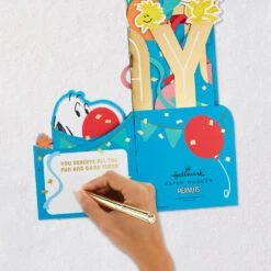 Hallmark Jumbo Peanuts® Snoopy And Woodstock Fun And Good Times 3D Pop-Up Birthday Card -Hallmark Gift Shop Snoopy and Woodstock Jumbo 3D PopUp Birthday Card 1499WDR1266 08