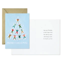 Hallmark Snow Angel Tree Boxed Christmas Cards, Pack Of 16 -Hallmark Gift Shop Snow Angel Tree Boxed Christmas Cards Pack 1XPX2713 03