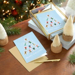 Hallmark Snow Angel Tree Boxed Christmas Cards, Pack Of 16 -Hallmark Gift Shop Snow Angel Tree Boxed Christmas Cards Pack 1XPX2713 08